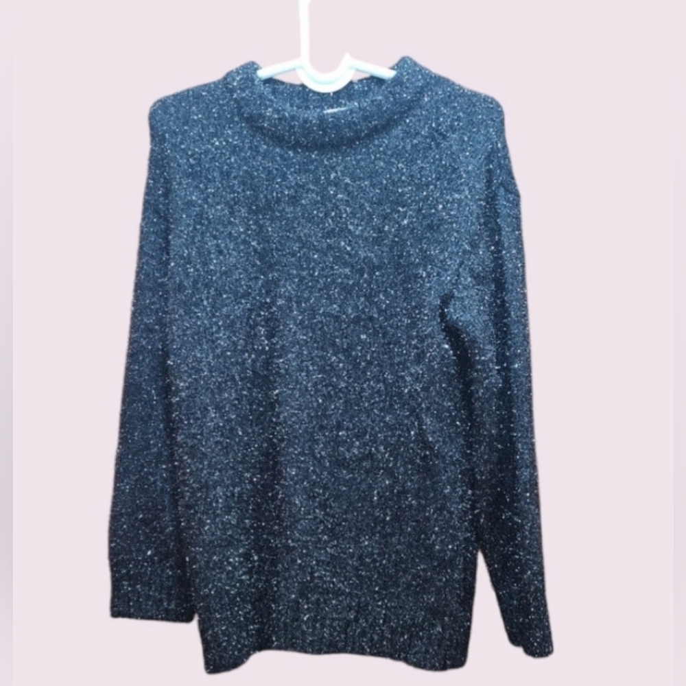 Women's H&M Black Sparkly Oversized Sweater Size S